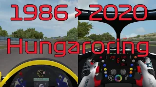 Evolution of F1 at Hungaroring using F1 Challenge VB all seasons mod (No music)