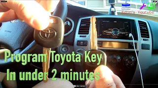 Program Toyota Chip Key - under $10 - rav4, highlander, 4runner, camry, corolla