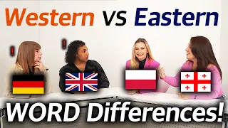 Western Europe vs Eastern Europe Word Differences!! (Germany, United Kingdom VS Poland, Georgia)