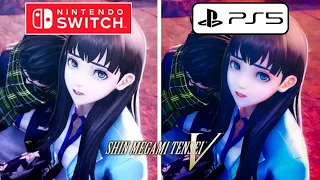 Shin Megami Tensei V Vengeance PS5 vs Nintendo Switch Graphics Comparison