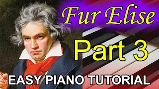 Fur Elise (Beethoven) EASY Piano Tutorial - Part 3