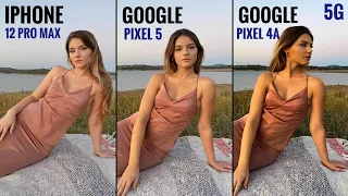 iPhone 12 Pro Max vs Google Pixel 5 vs Google Pixel 4a 5G | Camera Comparison