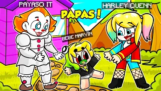 ¡ME CONVIERTO EN EL HIJO DE HARLEY QUIENN Y EL PAYASO IT! 🤡 😱 | MINIMARVIN Y LA FAMILIA DEL PAYSO IT