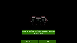Learn to make a graphical countdown timer in c++ | c++ timer | counter in c++