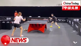 A quick warm-up Sun Yingsha vs Chen Xingtong | WTT Cup Finals Singapore 2021