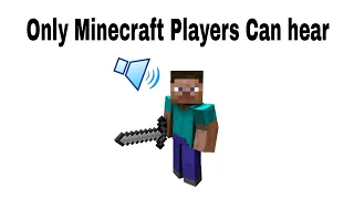 Only Minecraft Players Can hear and understand these sounds...
