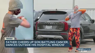 Dad of teen cancer patient goes viral for dancing in hospital parking lot