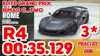 [TouchDrive] Asphalt 9 | RIMAC C2 | Elite Grand Prix | ROUND 4 | BREAD AND CIRCUSES | 00:35.129