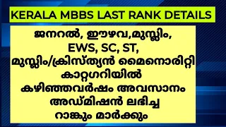 Kerala MBBS admission | Last Rank Analysis