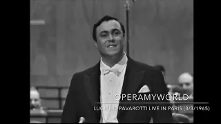 Luciano Pavarotti - "Che Gelida Manina" - RARE TV BROADCAST (Paris, 3/3/1965)