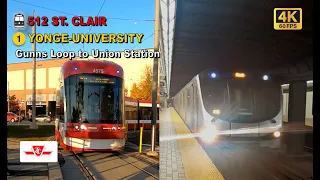 TTC POV Walk: Gunns Loop to Union Station Via St. Clair West Station【4K 60FPS】