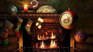 Beau Feu de Bois Crépitant et Musique de Noël ✦ Beautiful Crackling Fire and Christmas Music ✦ 1H