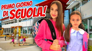 PRIMO GIORNO di SCUOLA di AURORA e LUDOVICA 🎒•Vlog•