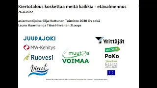 YRITTÄJÄTORI - Kiertotalous koskettaa meitä kaikkia