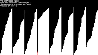 Gravity Merge Sort - Sorting algorithm visualization using SortTheater