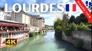 Lourdes, France 🇫🇷 - Walking tour 4k Ultra HD 60fps