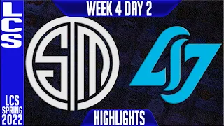 TSM vs CLG Highlights | LCS Spring 2022 W4D2 | Team Solomid vs Counter Logic Gaming