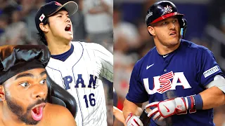 Football Fan Reacts Shohei Ohtani vs Mike Trout in the World Baseball Classic  (First Time Reaction)