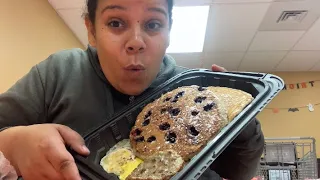 Blueberry Pancake Breakfast Mukbang
