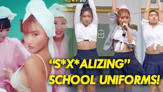 MAMAMOO's Hwasa Sparks Controversy Once Again for Inappropriate School Uniform Attire