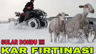 AKAN SULAR DUNDU !! KAR BASTIRDI~ATV İLE KARDA OFF ROAD (4 ŞUBAT 2023)YAYINLAMADIĞIM VİDEO