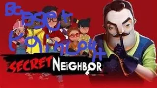 Secret Neighbor Halloween Update Intense Fighting With Scary Neighbor (Bagger Raincoat Gameplay)