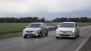 Hyundai Solaris AT   VS Лада Приора