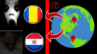 The nationality of the Horror Characters and where they currently live.