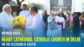 PM Modi visits Sacred Heart Cathedral Catholic Church in Delhi on the occasion of Easter