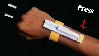 Paper Wrist Gun Making That Shoots Paper Bullets | Paper Gun That Shoots