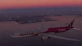 (4K) Ultra Settings/ Qatar Airways Boeing 777-300ER/ Tokyo Narita, Japan - Doha, Qatar/ MSFS