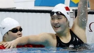 London 2012 Olympics: Chinese Swimmer Makes Waves