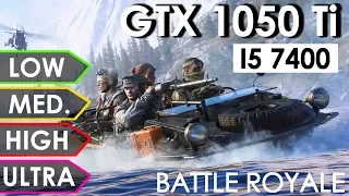 Battlefield V Battle Royale | GTX 1050 Ti + i5-7400 | Low vs. Medium vs. High vs. Ultra | 1080p