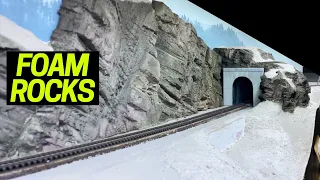 Modeling Rocks Out of Foam – Marias Pass HO Scale Layout EP06