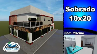 B-0071 Sobrado 10x20 Comercial e Residencial (Casa 10x20 na Descrição do Vídeo)