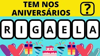 Letras Embaralhadas: Quiz - Qual é a Palavra?  A Dica é: Festa de Aniversário