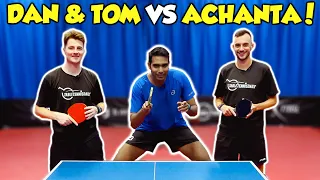 Sharath Kamal Achanta vs TableTennisDaily’s Dan and Tom