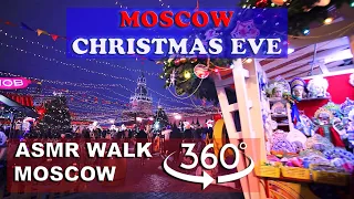 【5K 360°】Прогулка в центре Москвы в Сочельник 2020