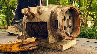 Restoring A 50-Year-Old Japanese 3-Phase Electric Cable Winch // Recovering A Broken Electric Winch