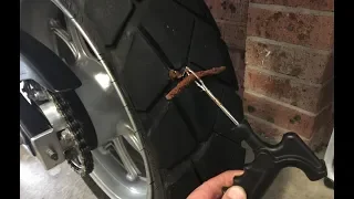 Motorcycle Tyre Puncture Repair - DIY Plug