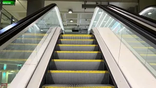 London Stansted Airport - O&K and Jackson escalators to the Rail Station (Arrivals end).