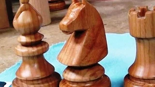 Woodturning a Chess Set Knight in 4 Minutes