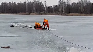 28.03.2021.  Гомельский район, рыбак провалился под лед