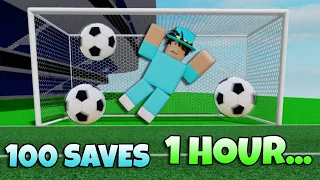 Attempting To Save 100 Goals In 1 Hour... (Touch Football Roblox)