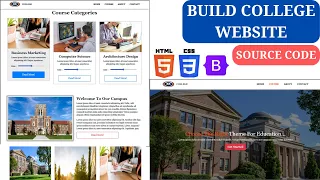 Build Education/College Website Project Using HTML  CSS  Bootstrap With Source Code FREE