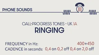 Ringing / Ringback tone (UK 1A). Call-progress tones. Phone sounds. Sound effects. SFX