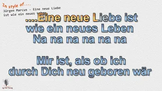 Jürgen Marcus -  Eine neue Liebe ist wie ein neues Leben - Instrumental und Karaoke