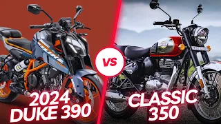 2024 KTM Duke 390 VS Royal Enfield Classic 350 || KTM VS Royal Enfield || Complete Comparison