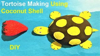 Tortoise Making with Coconut Shell | Best Out of Waste | DIY | TORTOISE MAKING | howtofunda