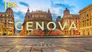 Tour of Genoa (Genova), ITALY in 8K UltraHD 60fps